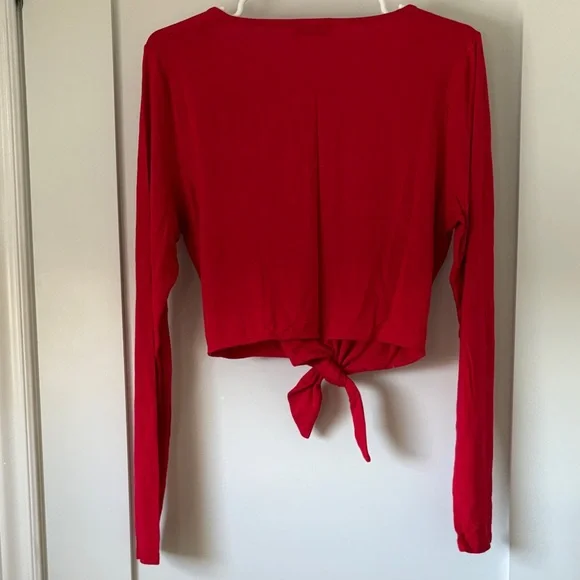 Babaton Scarlet Long Sleeve Tie-Front Top - Picture 4 of 4